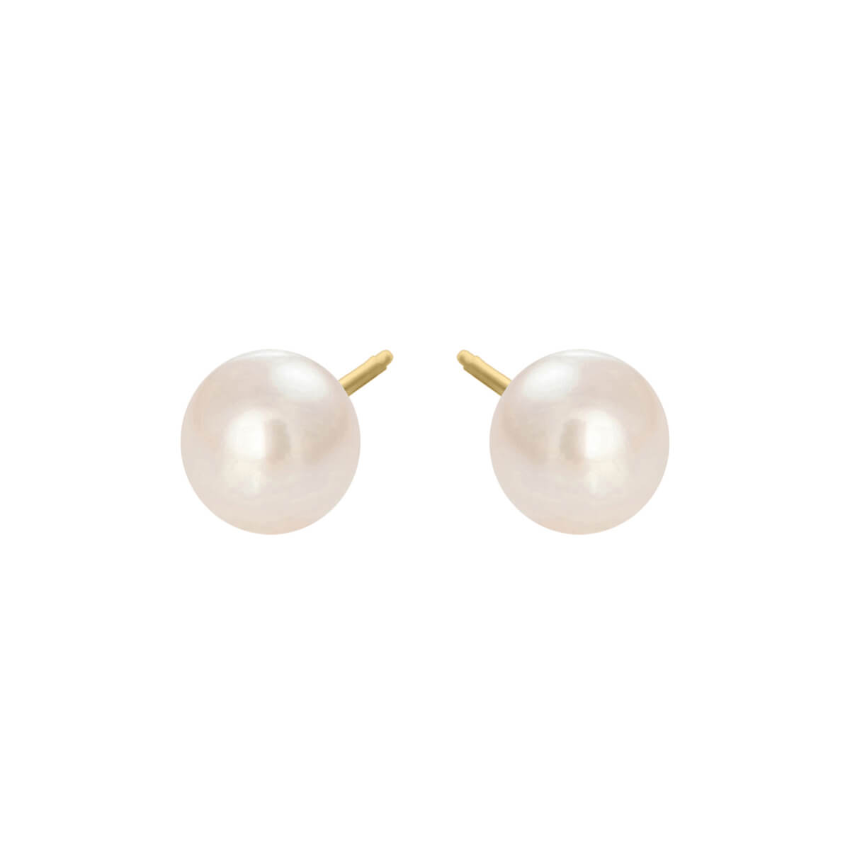 Øredobber Med 8-8½ mm Japansk Akoya Kulturperle, 14 Karat Gull