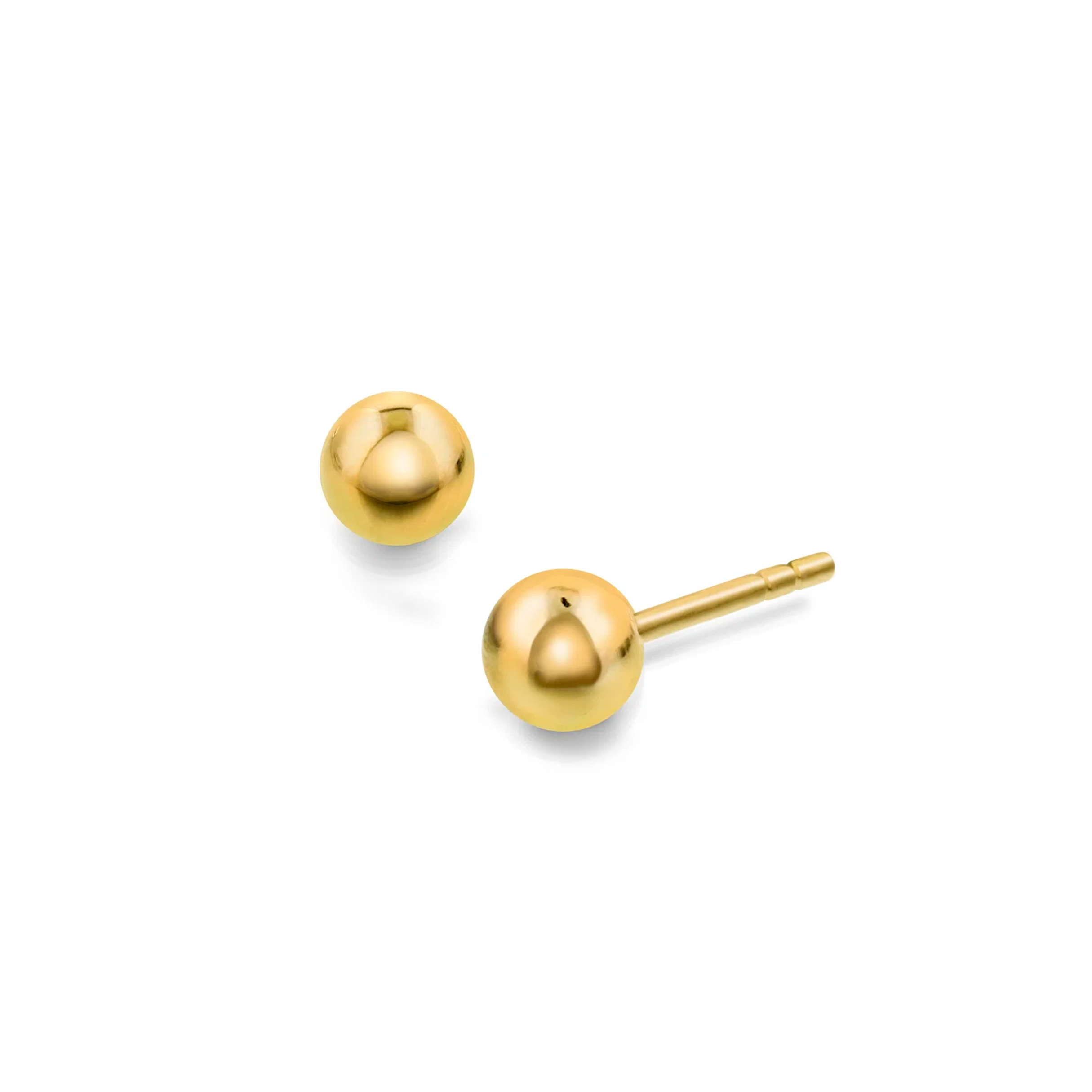 Øredobber, gull kule 4mm